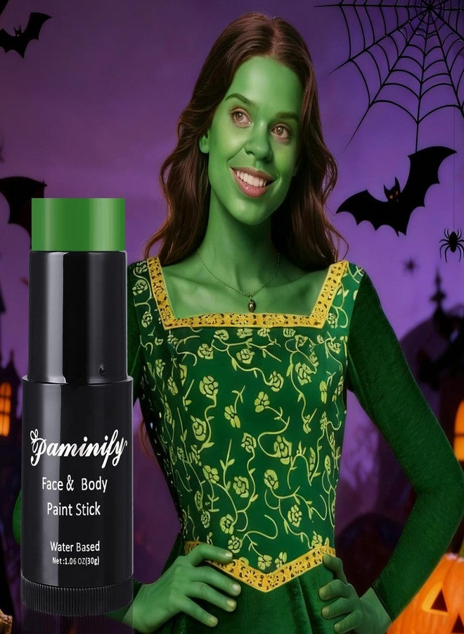 بامينفي قلم طلاء وجه أخضر ساحر من بامينيفاي، قلم طلاء جسم أخضر داكن مائي، طلاء وجه قابل للغسل مناسب لشخصيات إلفابا، وهالك، والتمويه، والصيد، والكوسبلاي، ومكياج مؤثرات خاصة احترافي لأزياء الهالوين، 1.06 أونصة - Image 4